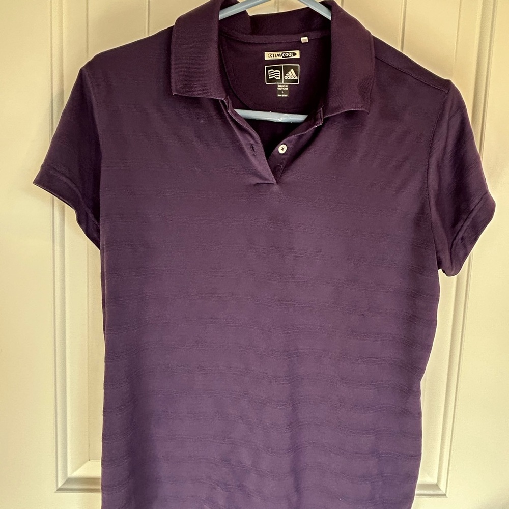 Adidas Women's Button Down Purple Shirt